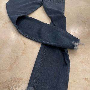 Mother looker ankle fray denim jeans